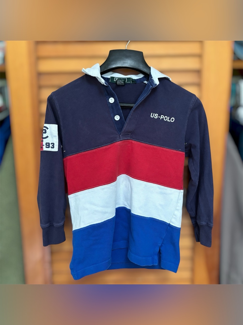 Vintage Polo Ralph Lauren 1993 CP RL-93 Patch Rugby Shirt 90s Vintage OG XS